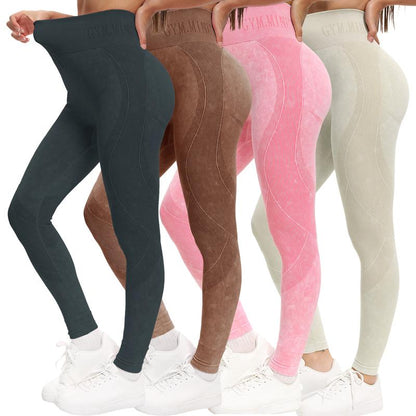 Women's High-Waist Butt-Lifting Pleated Leggings – Soft, Stretchy & Breathable for Yoga, Running & Workouts