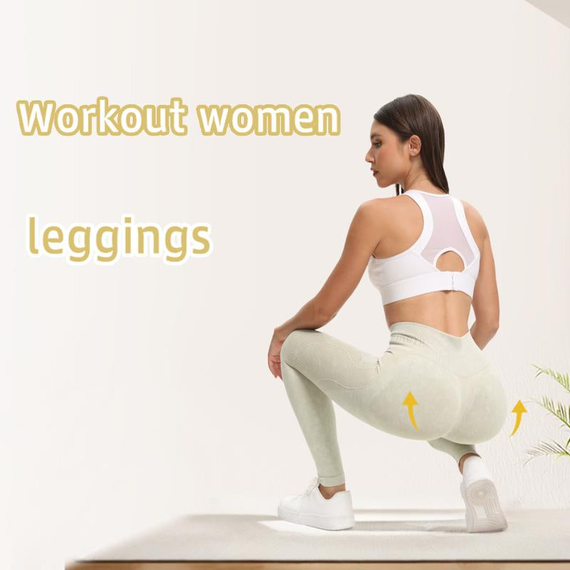 Women's High-Waist Butt-Lifting Pleated Leggings – Soft, Stretchy & Breathable for Yoga, Running & Workouts